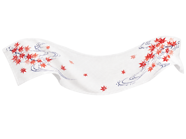 紅葉の手ぬぐい
